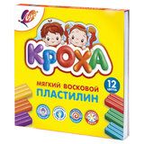 Пластилин мягкий ЛУЧ "Кроха", 12 цветов, 180 г, со стеком, картонная упаковка, 23С 1484-08