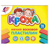Пластилин мягкий ЛУЧ "Кроха", 16 цветов, 240 г, со стеком, картонная упаковка, 28С 1646-08
