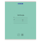 Тетрадь 12 л. BRAUBERG "КЛАССИКА NEW", косая линия, обложка картон, ЗЕЛЕНАЯ, 10568