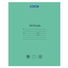 Тетрадь BRAUBERG &laquo;EXTRA&raquo; 12 л., клетка, плотная бумага 80 г/<wbr/>м<sup>2</sup>, обложка картон, 105706