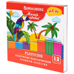 Пластилин классический BRAUBERG &laquo;МАГИЯ ЦВЕТА NEW&raquo;, 12 цветов, 240 г, стек, ВЫСШЕЕ КАЧЕСТВО, 106426