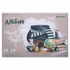 Альбом для рисования А4 40 л., скоба, обложка картон, BRAUBERG, 203&times;288 мм, &laquo;Магия&raquo; (2 вида), 106706