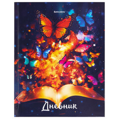 Дневник 1-4 класс 48 л., твердый, BRAUBERG, глянцевая ламинация, с подсказом, &laquo;Бабочки&raquo;, 106829