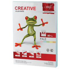 Бумага цветная CREATIVE color (Креатив) А4, 80 г/<wbr/>м<sup>2</sup>, 250 л., (5 цветов х 50 листов), микс пастель, БПpr-250r