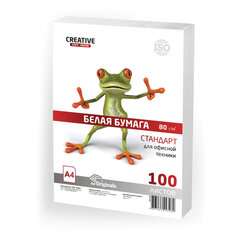 Бумага офисная А4, 80 г/<wbr/>м<sup>2</sup>, 100 л., СТУДЕНЧЕСКАЯ, CREATIVE, Россия, 146% (CIE)