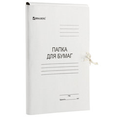 Папка для бумаг с завязками картонная BRAUBERG, 440 г/<wbr/>м<sup>2</sup>, до 200 листов, 110926