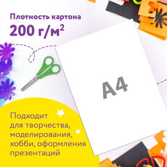 Картон белый А4 МЕЛОВАННЫЙ (белый оборот), 10 листов, в папке, ЮНЛАНДИЯ, 200&times;290 мм, &laquo;ПАНДА&raquo;, 111311