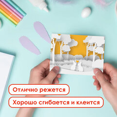 Картон белый А4 МЕЛОВАННЫЙ (белый оборот), 10 листов, в папке, ОСТРОВ СОКРОВИЩ, 200&times;290 мм, 111312