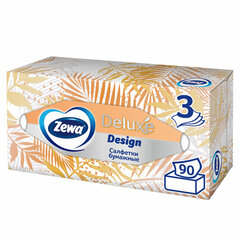 Салфетки косметические 90 штук в картонном боксе, 3-слойные, ZEMMA/<wbr/>ZEWA Deluxe Design, 284201