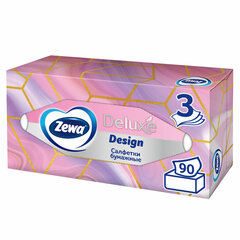 Салфетки косметические 90 штук в картонном боксе, 3-слойные, ZEMMA/<wbr/>ZEWA Deluxe Design, 284201