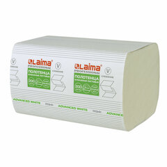Полотенца бумажные 200 шт., LAIMA (H3) ADVANCED WHITE, 2-слойные, белые, КОМПЛЕКТ 15 пачек, 23&times;20,5, V-сложение, 111341