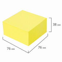 Блок самоклеящийся (стикеры) BRAUBERG НЕОНОВЫЙ 76&times;76 мм, 400 листов, желтый, 111352
