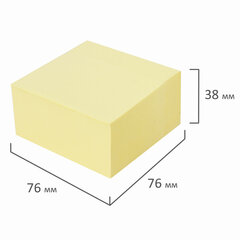 Блок самоклеящийся (стикеры) BRAUBERG 76&times;76 мм, 400 листов, желтый, 111353
