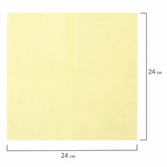 Салфетки бумажные 250 штук, 24&times;24 см, LAIMA, желтые, 100% целлюлоза, 111948