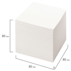 Блок для записей непроклеенный, 8&times;8&times;8 см, плотность 55 г/<wbr/>м<sup>2</sup>, белизна 70-80%, STAFF, 111981