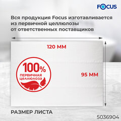 Бумага туалетная 170 м, FOCUS (Система Т2) mini Jumbo, 2-слойная, цвет белый, КОМПЛЕКТ 12 рулонов, 5036904