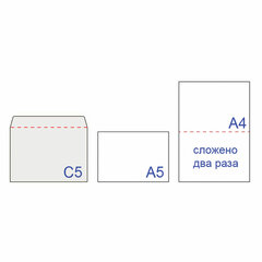 Конверты С5 (162&times;229 мм), отрывная лента, внутренняя запечатка, 80 г/<wbr/>м<sup>2</sup>, КОМПЛЕКТ 100 шт., BRAUBERG, 112187