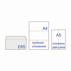 Конверты Е65 (110&times;220 мм), отрывная лента, Куда-Кому, внутренняя запечатка, КОМПЛЕКТ 100 шт., BRAUBERG, 112195