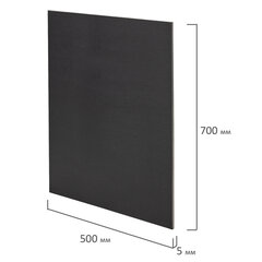 Пенокартон матовый, 50&times;70 см, толщина 5 мм, черный, КОМПЛЕКТ 5 листов, BRAUBERG, 112472