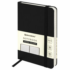 Блокнот МАЛЫЙ ФОРМАТ (93&times;140 мм) А6, BRAUBERG ULTRA, балакрон, 80 г/<wbr/>м<sup>2</sup>, 96 л., клетка, черный, 113052