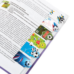 Закладки для книг МАГНИТНЫЕ c высечкой, &laquo;FOOTBALL&raquo;, набор 6 шт., 35&times;25 мм, BRAUBERG, 113161