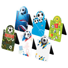 Закладки для книг МАГНИТНЫЕ c высечкой, &laquo;FOOTBALL&raquo;, набор 6 шт., 35&times;25 мм, BRAUBERG, 113161