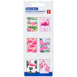 Закладки для книг МАГНИТНЫЕ, "FLAMINGO", набор 6 шт., 35x25 мм, BRAUBERG, 113165
