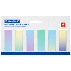 Закладки для книг МАГНИТНЫЕ, &laquo;GRADIENT&raquo;, набор 12 шт., 60&times;20 мм, BRAUBERG, 113170