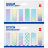 Закладки для книг МАГНИТНЫЕ, "GRADIENT", набор 12 шт., 60x20 мм, BRAUBERG, 113170
