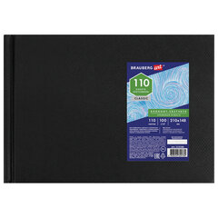Скетчбук, слоновая кость 100 г/<wbr/>м<sup>2</sup>, 210&times;148 мм, 110 л., книжный твердый переплет, BRAUBERG ART CLASSIC, 113186