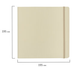 Скетчбук для акварели, 200 г/<wbr/>м<sup>2</sup>, 195&times;195 мм, среднее зерно, 20 л., сшивка, резинка, БЕЖЕВЫЙ, BRAUBERG ART PREMIERE, 113260