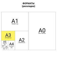 Бумага масштабно-координатная (миллиметровая), скоба, БОЛЬШОЙ ФОРМАТ А3, оранжевая, 8 листов, 65 г/<wbr/>м<sup>2</sup>, STAFF, 113489