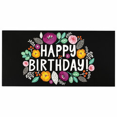 Конверт для денег &laquo;HAPPY BIRTHDAY!&raquo;, Цветы, 166&times;82 мм, выборочный лак, ЗОЛОТАЯ СКАЗКА, 113748