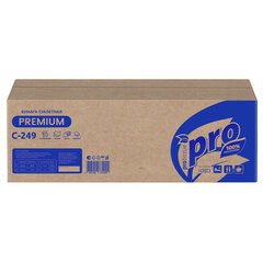 Бумага туалетная листовая 250 шт., PROtissue (T3) PREMIUM, 2-слойная, белая, 22,5&times;11 см, КОМПЛЕКТ 40 пачек, C249