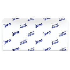 Полотенца бумажные 200 шт., PROtissue (H3) PREMIUM, 2-слойные, белые, КОМПЛЕКТ 20 пачек, 22&times;21 см, V-сложение, С197