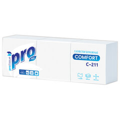 Салфетки бумажные 500 шт., 23&times;23 см, PROtissue COMFORT, &laquo;Big Pack&raquo;, белые, КОМПЛЕКТ 10 пачек, С211