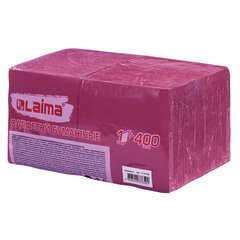 Салфетки бумажные 400 шт., 24&times;24 см, &laquo;Big Pack&raquo;, бордовые, 100% целлюлоза, LAIMA, 114725