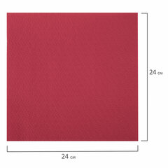 Салфетки бумажные 400 шт., 24&times;24 см, &laquo;Big Pack&raquo;, красные, 100% целлюлоза, LAIMA, 114727