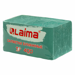 Салфетки бумажные 400 шт., 24&times;24 см, &laquo;Big Pack&raquo;, зелёные, 100% целлюлоза, LAIMA, 114728