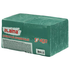 Салфетки бумажные 400 шт., 24&times;24 см, &laquo;Big Pack&raquo;, зелёные, 100% целлюлоза, LAIMA, 114728