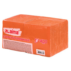 Салфетки бумажные 400 шт., 24&times;24 см, &laquo;Big Pack&raquo;, оранжевые, 100% целлюлоза, LAIMA, 114729