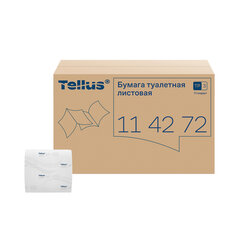 Бумага туалетная Tellus/<wbr/>TORK (Система Т3) UNIVERSAL, КОМПЛЕКТ 40 шт., листовая, 250 л., 11&times;23 см, 1-слойная, 114272
