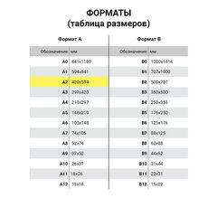 Ватман, формат А2 (594&times;420 мм), 1 лист, плотность 200 г/<wbr/>м<sup>2</sup>, ГОЗНАК Краснокамск
