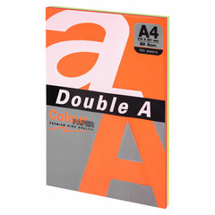 Бумага цветная DOUBLE A, А4, 80 г/<wbr/>м<sup>2</sup>, 100 л., 5 цветов x 20 л., микс интенсив