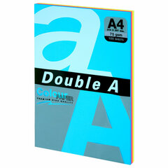 Бумага цветная DOUBLE A, А4, 75 г/<wbr/>м<sup>2</sup>, 100 л., 5 цветов x 20 л., микс неон