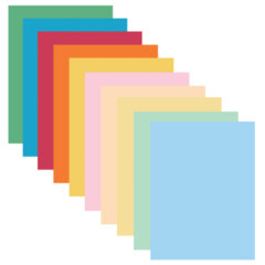 Бумага цветная 10 цветов BRAUBERG MULTICOLOR А4, 80 г/<wbr/>м<sup>2</sup>, 100 л. (10 цветов x 10 листов), 115350