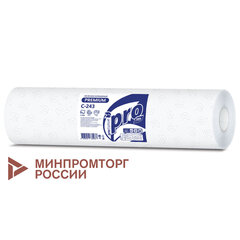Простыни бумажные рулонные с перфорацией 50 м PROtissue PREMIUM, 2-слойные, 135 листов 37&times;50 см, С243