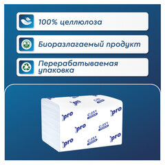 Салфетки 200 шт. PROtissue (Система N4) PREMIUM, 2-слойные, КОМПЛЕКТ 20 шт., 21&times;16 см, V-сложение, белые, C251