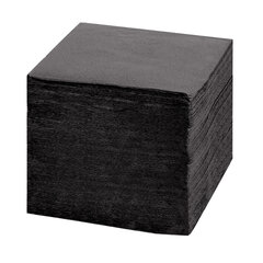 Салфетки бумажные 400 шт., 24&times;24 см, &laquo;Big Pack&raquo;, черные, 100% целлюлоза, LAIMA, 115401