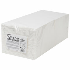 Салфетки бумажные 2-х слойные, 33&times;33 см, 200 штук в упаковке, 1/<wbr/>4 сложения, LAIMA, белые, 115402
